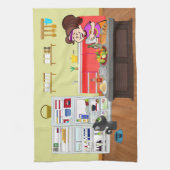 朝食仲間 キッチンタオル (縦)