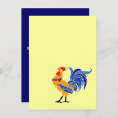 朝食会の社交的な鶏の党の招待状 招待状 (正面/裏面)