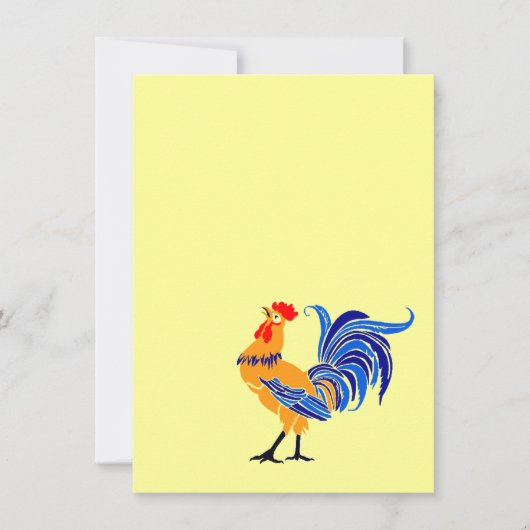 朝食会の社交的な鶏の党の招待状 招待状 (正面)