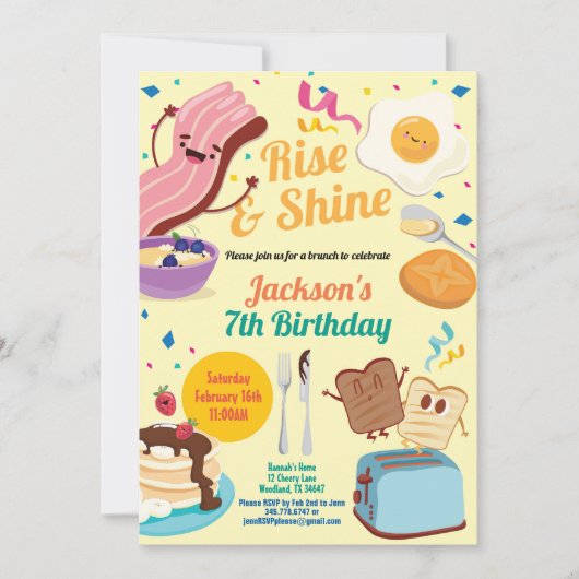 朝食会への招待 招待状 (正面)