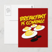 朝食来だ！ ポストカード (正面/裏面)