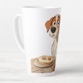 朝食犬 カフェラテマグ (左アングル)