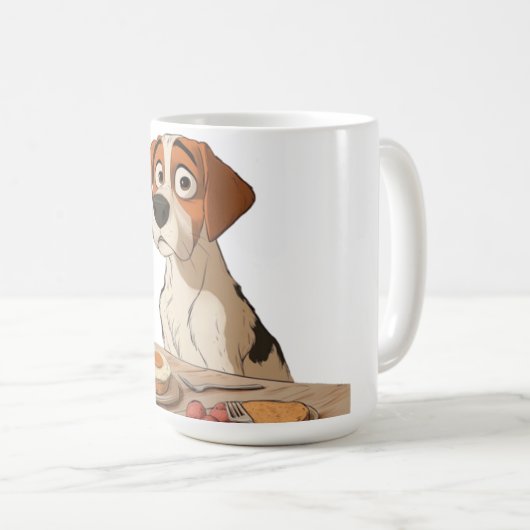 朝食犬 コーヒーマグカップ (正面右)