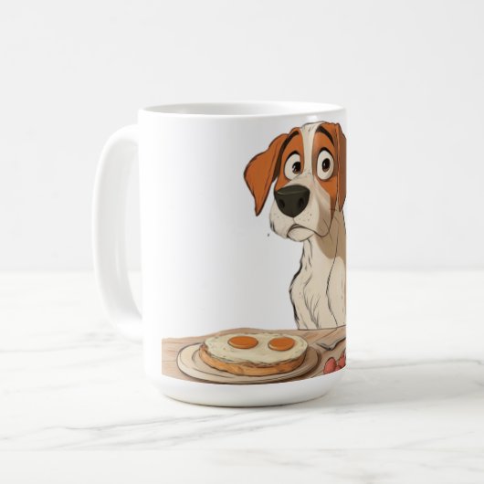 朝食犬 コーヒーマグカップ (正面左)