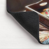 朝食用トレーのモーニングコーヒー マウスパッド (コーナー)