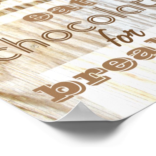 朝食用ポスタ食べー引用文チョコレート ポスター (角)