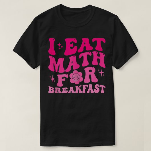 朝食食べ用の数学先生学生Math Cu Tシャツ (デザイン正面)
