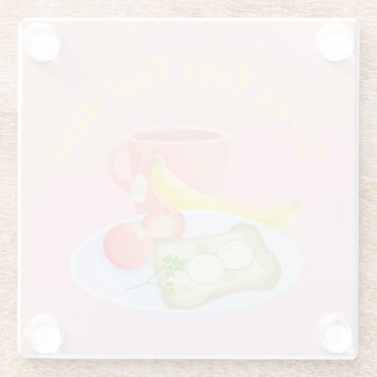 朝食 ガラスコースター (裏面)