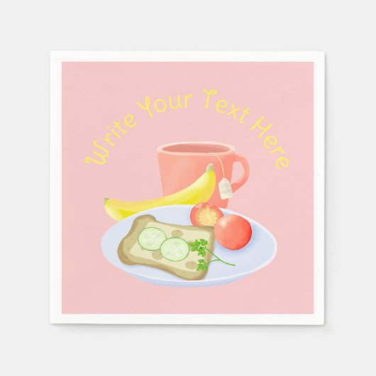 朝食 スタンダードカクテルナプキン (正面)