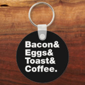 朝食(ベーコン&エッグ&トースト&コーヒー) ケチャイ キーホルダー (正面)