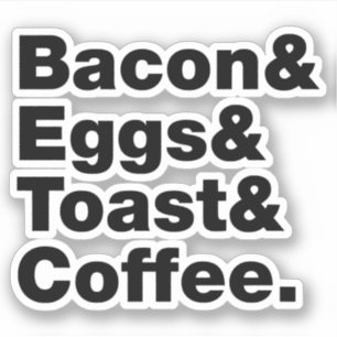 朝食(ベーコン&エッグ&トースト&コーヒー) シール