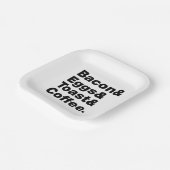 朝食（ベーコン&エッグ&トースト&コーヒー） ペーパープレート (傾斜あり)