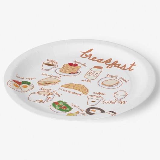 朝食 ペーパープレート (アングル)