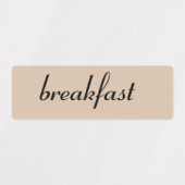 朝食、ランチ、ディナー&スナックミール ラベル (デザイン1)