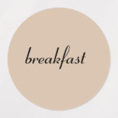 朝食、ランチ、ディナー ラベル (デザイン1)