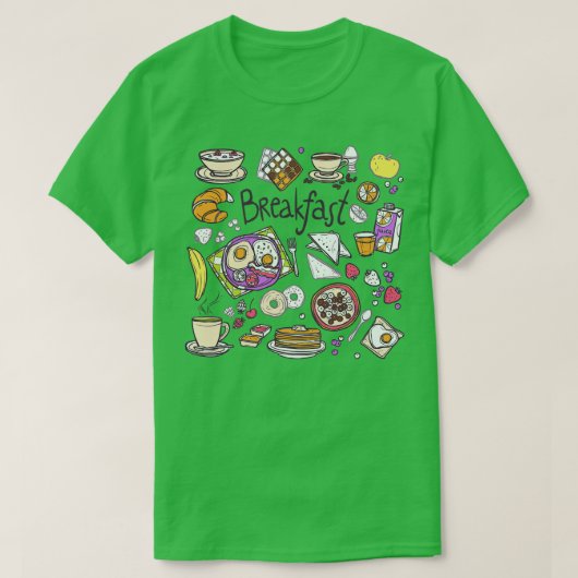 朝食 Tシャツ (デザイン正面)