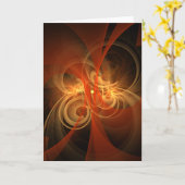 朝魔法抽象芸術アートグリーティングカード カード (黄色い花)