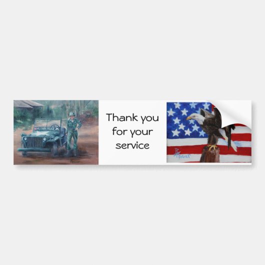 朝鮮戦争の英雄のバンパーステッカー バンパーステッカー (正面)