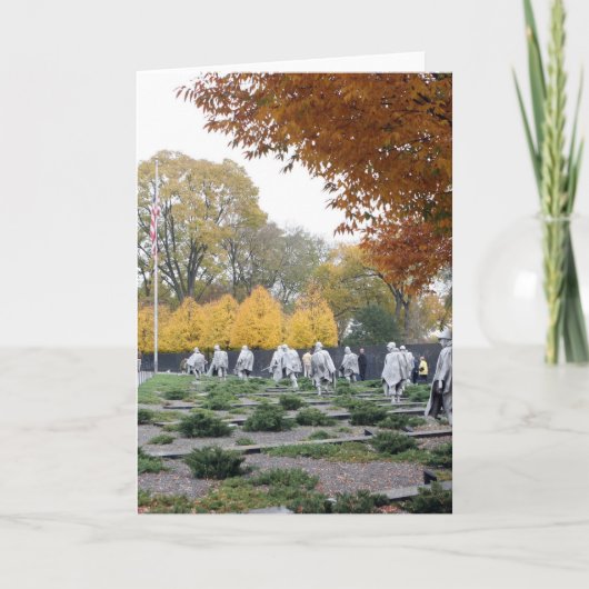 朝鮮戦争の記念物の退役軍人 カード (正面)