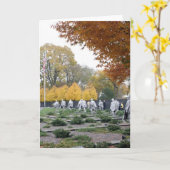 朝鮮戦争の記念物の退役軍人 カード (黄色い花)