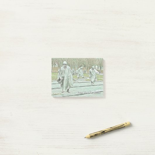 朝鮮戦争従軍退役軍人記念碑 ポストイット (デスク上)