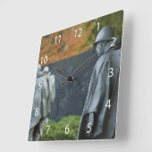 朝鮮戦争記念碑 スクエア壁時計 (傾斜)