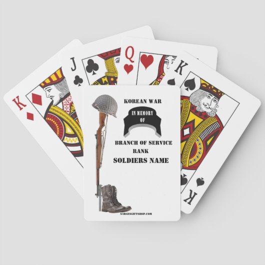 朝鮮戦争記念 トランプ (裏面)