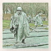 朝鮮戦争退役軍人メモリアル ガラスコースター (正面)