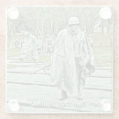 朝鮮戦争退役軍人メモリアル ガラスコースター (裏面)