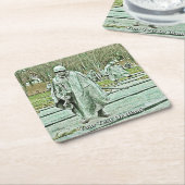 朝鮮戦争退役軍人メモリアル スクエアペーパーコースター (アングル)