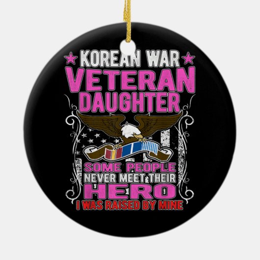 朝鮮戦争退役軍人娘セラミックオーナメント セラミックオーナメント (裏面)