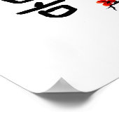 朝鮮春書道と花 ポスター (角)