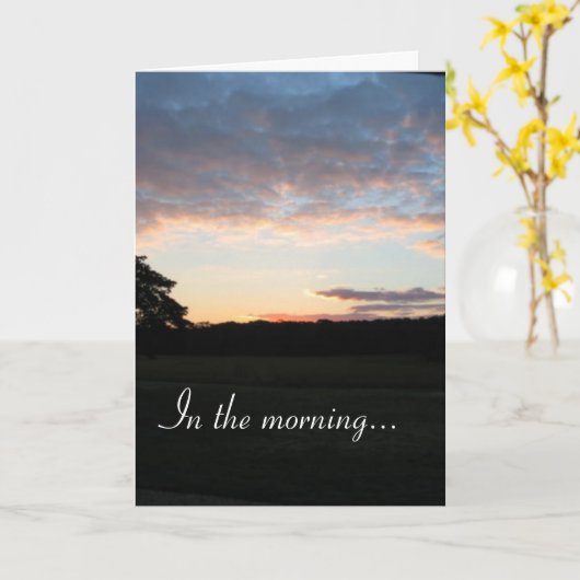 朝… カード (黄色い花)