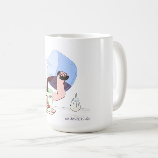 朝 コーヒーマグカップ (正面右)