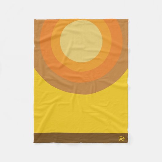 朝、昼、夜（正午） – 毛布 フリースブランケット (正面)