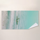 朝、砂の上の白ヒトデ バスタオル (バスタオル)