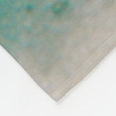 朝、砂の上の白ヒトデ フリースブランケット (角)