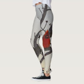 朝（鳥）ショウジョウコウカンチョウ レギンス (左)