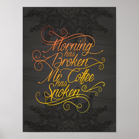 朝、mrコーヒーは色あせ話た ポスター (正面)