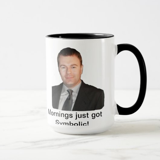 "朝…" Solomonicのマグ マグカップ (右)