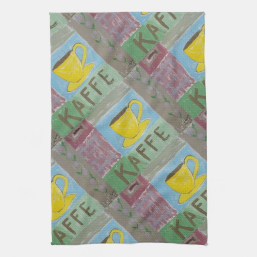 朝Kaffe キッチンタオル (縦)
