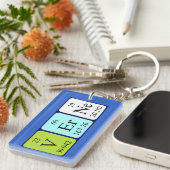 期別テーブル名のキーリング キーホルダー (正面右)