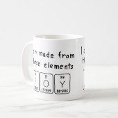 期別テーブル名のmug コーヒーマグカップ (正面左)