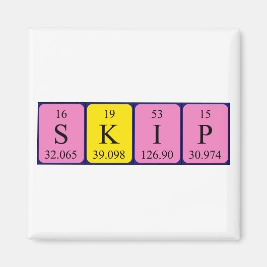 期別テーブル名マグネットのスキップ マグネット (正面)