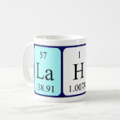 期別テーブル名magのラベル付け コーヒーマグカップ (正面左)