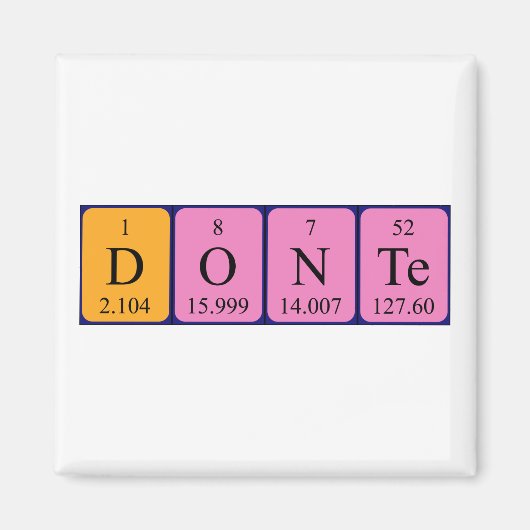 期別表名磁石のドーナツ マグネット (正面)