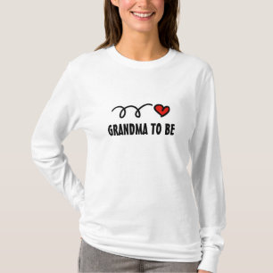 期待された生まれたばかりのなベビーのためのワイシャツがある祖母 Tシャツ