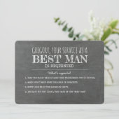期待される内容 – おもしろい花婿介添人提案 招待状 (スタンド正面)