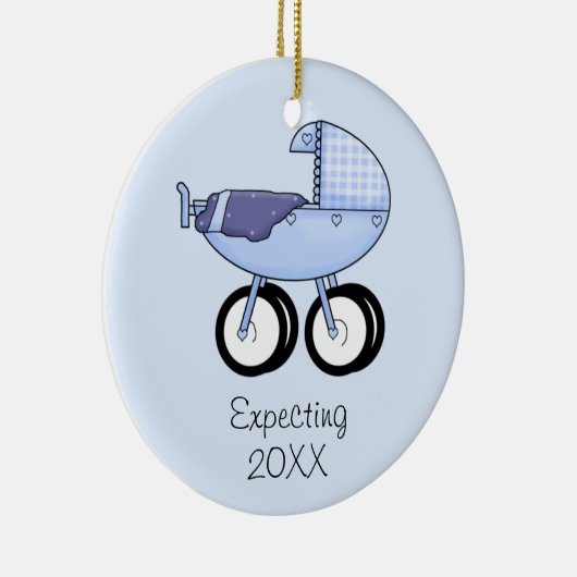 期待しますオーナメントを(青い) セラミックオーナメント (右)