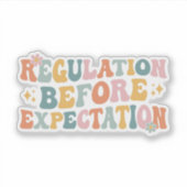 期待する前の規制 シール (正面)